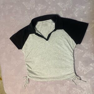 Black and Gray Women's Top